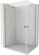 Mexen Mist-H Duo Duschkabine links öffnend 75 x 70 cm, transparent, gold - 8A5-075L-070P-50-00
