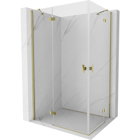 Mexen Mist-H Duo Duschkabine schwenkbar links 95 x 70 cm, transparent, gold - 8A5-095L-070P-50-00
