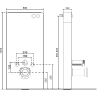 Mexen Tex Air G Aufputzrahmen pneumatisch für WC, weißes Glas - 61150A-20