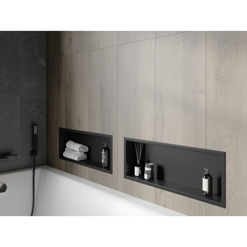 Mexen X-Wall-R Nischenregal mit Kragen 60 x 20 cm, schwarz - 1970602010