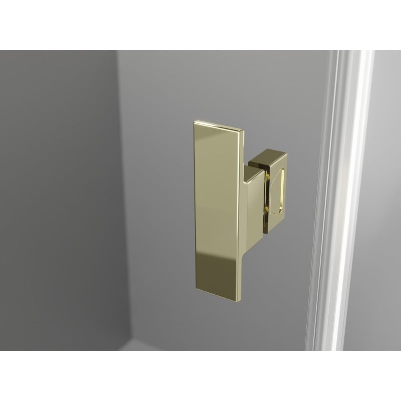 Mexen Mist-H Duo Duschkabine links öffnend 100 x 80 cm, transparent, gold - 8A5-100L-080P-50-00
