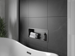 Mexen X-Wall-R Nischenregal mit Flansch 60 x 20 cm, schwarz - 1970602010