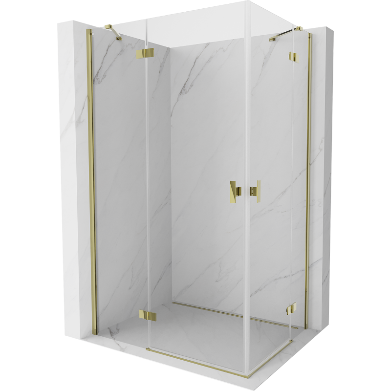 Mexen Mist-H Duo Duschkabine links 115 x 80 cm, transparent, gold - 8A5-115L-080P-50-00