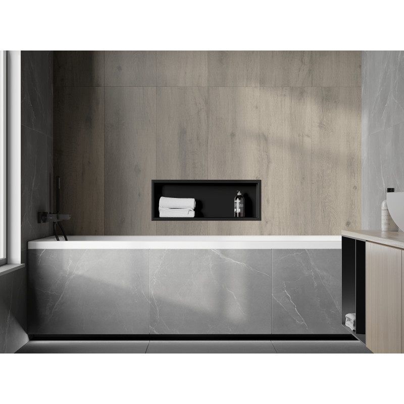 Mexen X-Wall-R Nischenregal mit Kragen 60 x 20 cm, schwarz - 1970602010