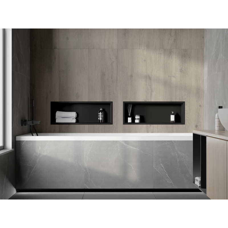 Mexen X-Wall-R Nischenregal mit Kragen 60 x 20 cm, schwarz - 1970602010
