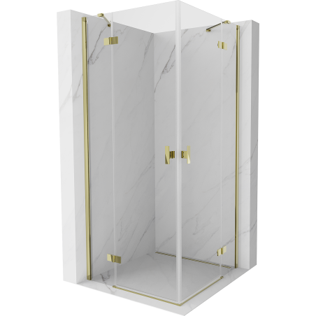 Mexen Mist-H Duo Duschkabine schwingtür 95 x 95 cm, transparent, gold - 8A5-095L-095P-50-00