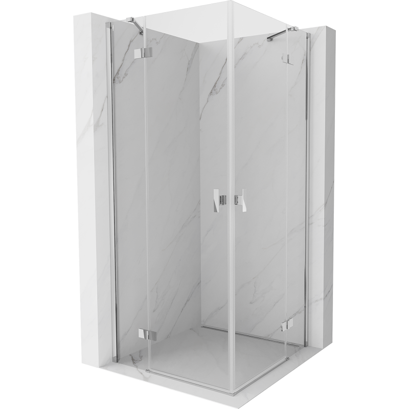 Mexen Mist-H Duo Duschkabine schwenkbar 90 x 90 cm, transparent, Chrom - 8A5-090L-090P-01-00