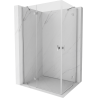 Mexen Mist-H Duo Duschkabine Scharnier links 100 x 90 cm, transparent, Chrom - 8A5-100L-090P-01-00