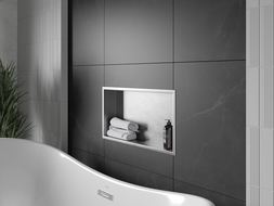 Mexen X-Wall-R Einbauregal mit Flansch 60 x 30 cm, inox - 1910603010