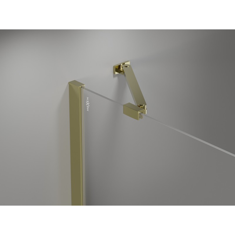 Mexen Mist-H Duo Duschkabine, schwenkbar, links 120 x 95 cm, transparent, gold - 8A5-120L-095P-50-00
