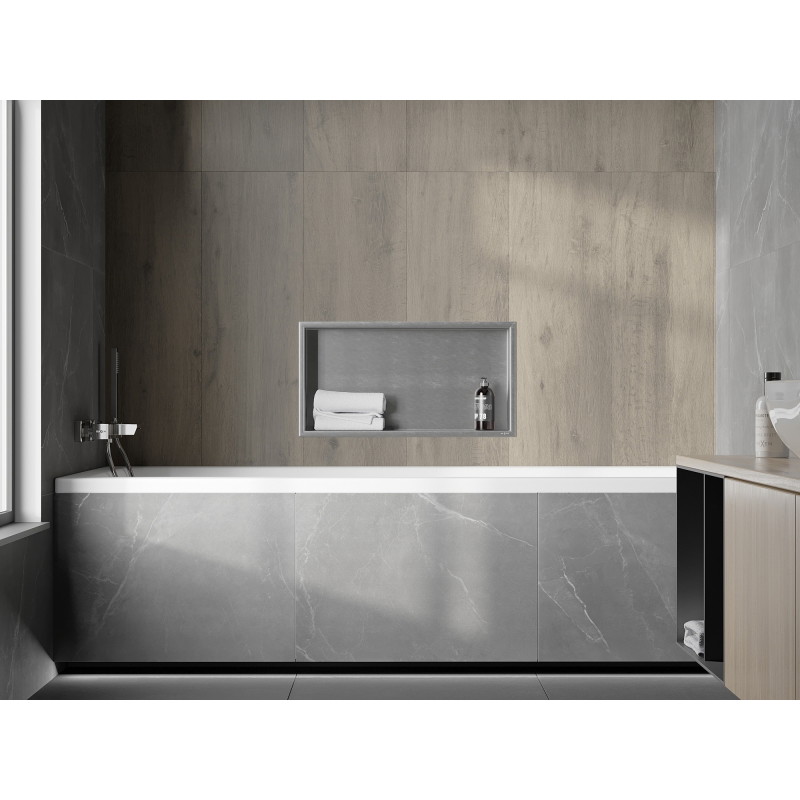 Mexen X-Wall-R Nischenregal mit Kragen 60 x 30 cm, Inox - 1910603010