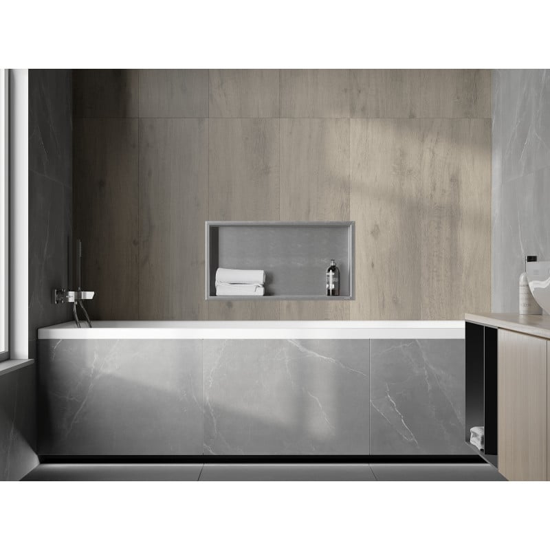 Mexen X-Wall-R Nischensatz mit Flansch 60 x 30 cm, Inox - 1910603010