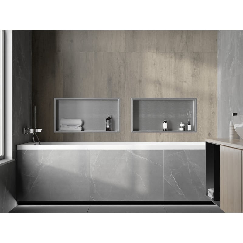Mexen X-Wall-R Nischensatz mit Flansch 60 x 30 cm, Inox - 1910603010