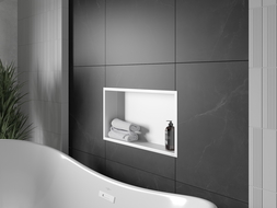 Mexen X-Wall-R Einbauregal mit Flansch 60 x 30 cm, Weiß - 1920603010
