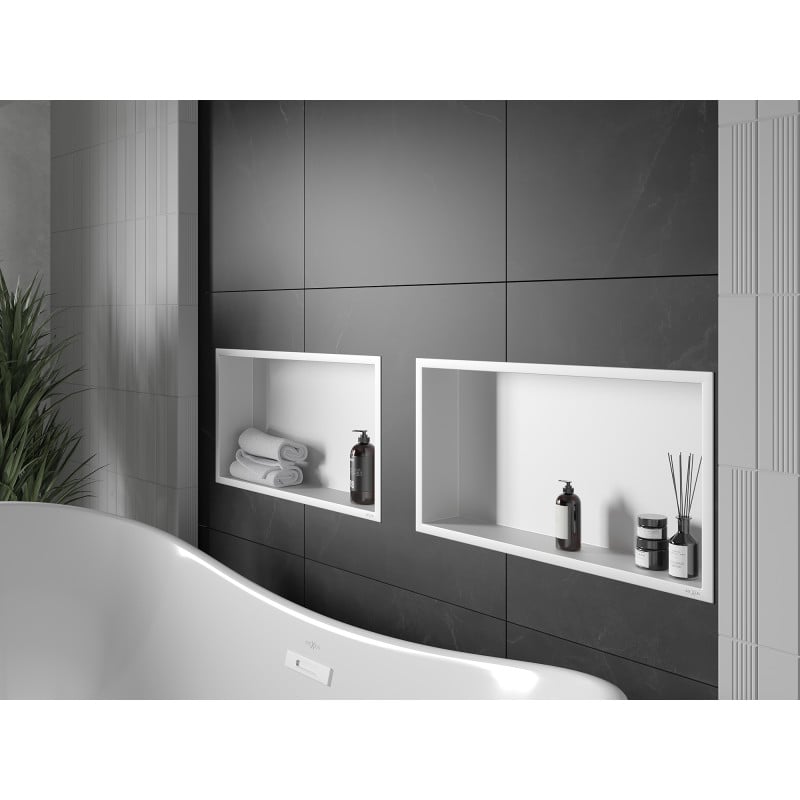 Mexen X-Wall-R Nischenregal mit Flansch 60 x 30 cm, weiß - 1920603010