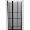 Mexen Mist Duschdrehtür links 80 cm, schwarzes Gitter, schwarz - 8A4-080-000-70-77-L