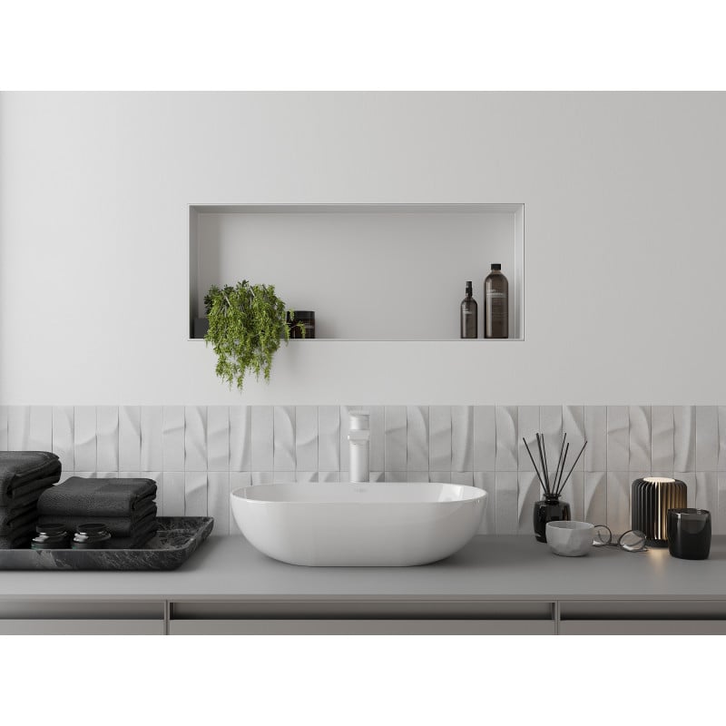 Mexen X-Wall-R Nischenregal mit Flansch 60 x 30 cm, weiß - 1920603010