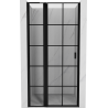 Mexen Mist L Duschabtrennung schwenkbar links 95 cm, schwarzes Gitter, schwarz - 8A4L-095-000-70-77-L