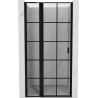 Mexen Mist L Duschdrehtür links 110 cm, schwarzes Gitter, schwarz - 8A4L-110-000-70-77-L
