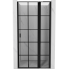 Mexen Mist L Duschdrehtür rechts 105 cm, schwarzes Gitter, schwarz - 8A4L-105-000-70-77-P