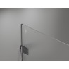 Mexen Lunar-B Duschkabine schwenkbar links 90 x 80 cm, transparent, gun gray gebürstet - 832-090-080-66-00-L