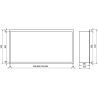 Mexen X-Wall-R Nischenregal mit Flansch 60 x 30 cm, schwarz - 1970603010