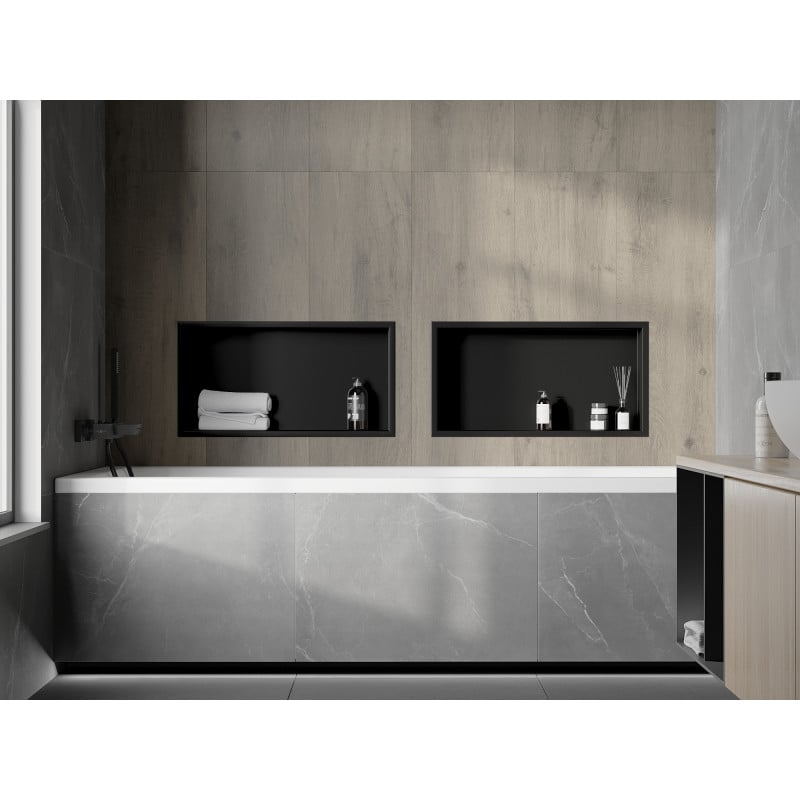 Mexen X-Wall-R Nischenregal mit Flansch 60 x 30 cm, schwarz - 1970603010