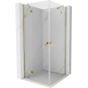 Mexen Mist-H Duo Duschkabine schwenkbar 105 x 105 cm, transparent, gold - 8A5-105L-105P-50-00