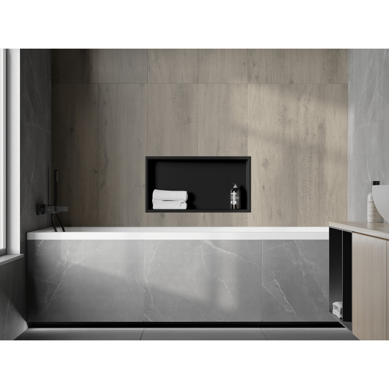 Mexen X-Wall-R Nischenregal mit Kragen 60 x 30 cm, schwarz - 1970603010