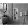 Mexen X-Wall-R Nischeregal mit Flansch und Regalboden 60 x 30 cm, Inox - 1910603010S