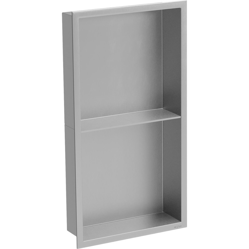 Mexen X-Wall-R Nischenregal mit Flansch und Regal 60 x 30 cm, Inox - 1910603010S