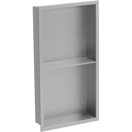 Mexen X-Wall-R Nischenregal mit Flansch und Regal 60 x 30 cm, Inox - 1910603010S