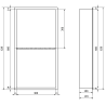 Mexen X-Wall-R Nischenregal mit Flansch und Regal 60 x 30 cm, weiß - 1920603010S
