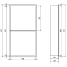 Mexen X-Wall-R Nischenregal mit Rahmen und Regal 60 x 30 cm, weiß - 1920603010S