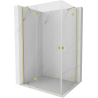 Mexen Mist-H Duo Duschkabine schwenkbar links 110 x 70 cm, transparent, gebürstetes Gold - 8A5-110L-070P-55-00