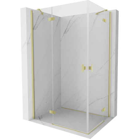 Mexen Mist-H Duo Duschkabine Anschlag links 120 x 70 cm, transparent, gebürstetes Gold - 8A5-120L-070P-55-00