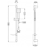 Mexen DF45 Schiebbares Duschset, gold - 785454582-50