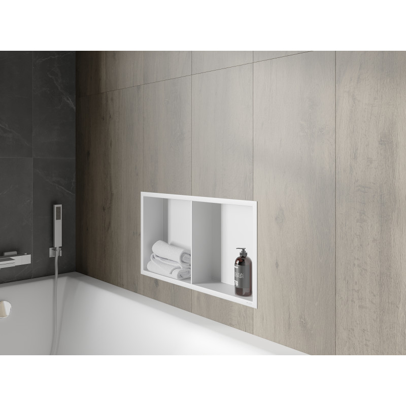 Mexen X-Wall-R Nischenregal mit Rahmen und Regal 60 x 30 cm, weiß - 1920603010S