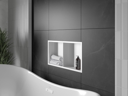 Mexen X-Wall-R Nischenregal mit Flansch und Regal 60 x 30 cm, weiß - 1920603010S