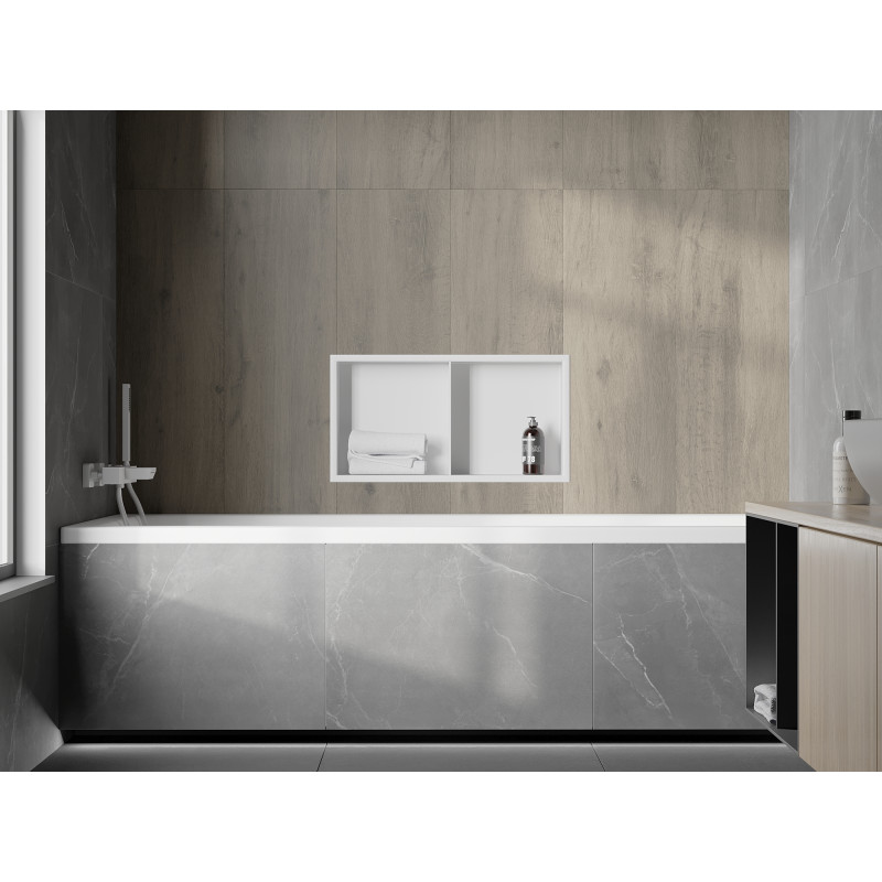 Mexen X-Wall-R Nischenregal mit Rahmen und Regal 60 x 30 cm, weiß - 1920603010S