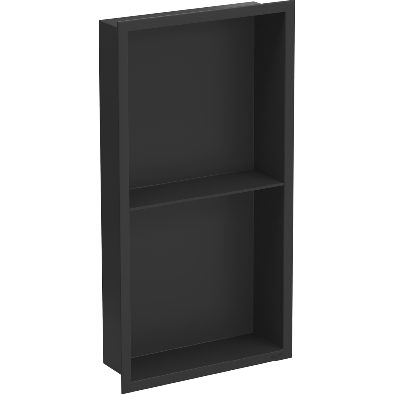 Mexen X-Wall-R Nischenregal mit Flansch und Ablage 60 x 30 cm, schwarz - 1970603010S