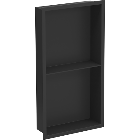 Mexen X-Wall-R Nischenregal mit Flansch und Ablage 60 x 30 cm, schwarz - 1970603010S