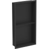 Mexen X-Wall-R Nischenregal mit Flansch und Ablage 60 x 30 cm, schwarz - 1970603010S