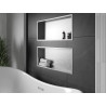 Mexen X-Wall-R Einbauwandregal mit Flansch 75 x 30 cm, Inox - 1910753010