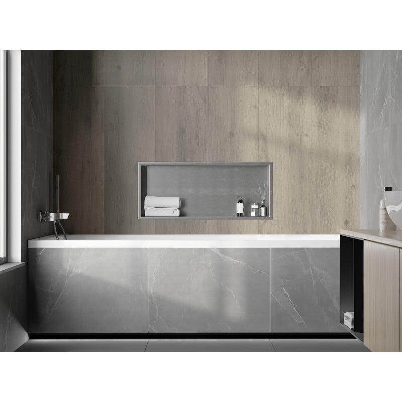 Mexen X-Wall-R Nischenablage mit Flansch 75 x 30 cm, Inox - 1910753010
