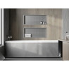 Mexen X-Wall-R Einbauwandregal mit Flansch 75 x 30 cm, Inox - 1910753010