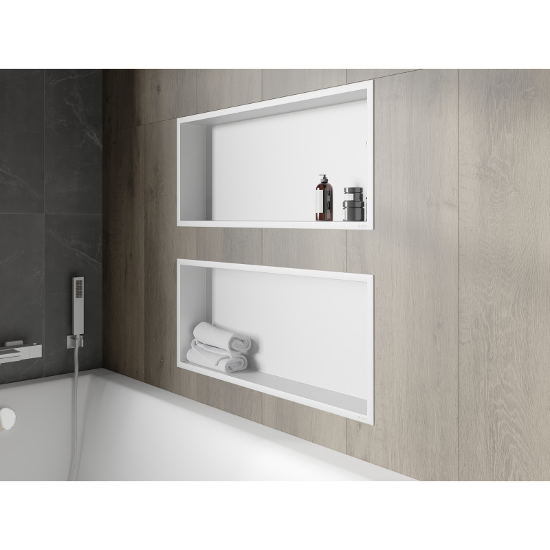 Mexen X-Wall-R Nischenregal mit Rand 75 x 30 cm, weiß - 1920753010
