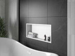 Mexen X-Wall-R Nischenregal mit Flansch 75 x 30 cm, weiß - 1920753010