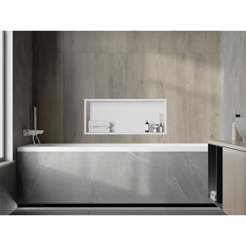 Mexen X-Wall-R Nischenregal mit Flansch 75 x 30 cm, weiß - 1920753010