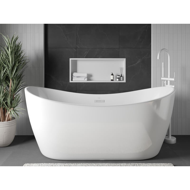 Mexen X-Wall-R Nischenregal mit Flansch 75 x 30 cm, weiß - 1920753010